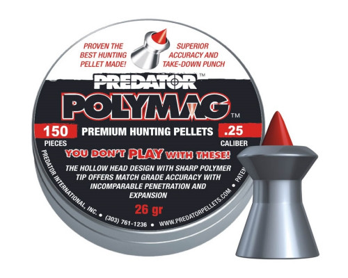 Пули JSB Predator Polymag 6,35 мм, 1,68 грамм, 150 штук